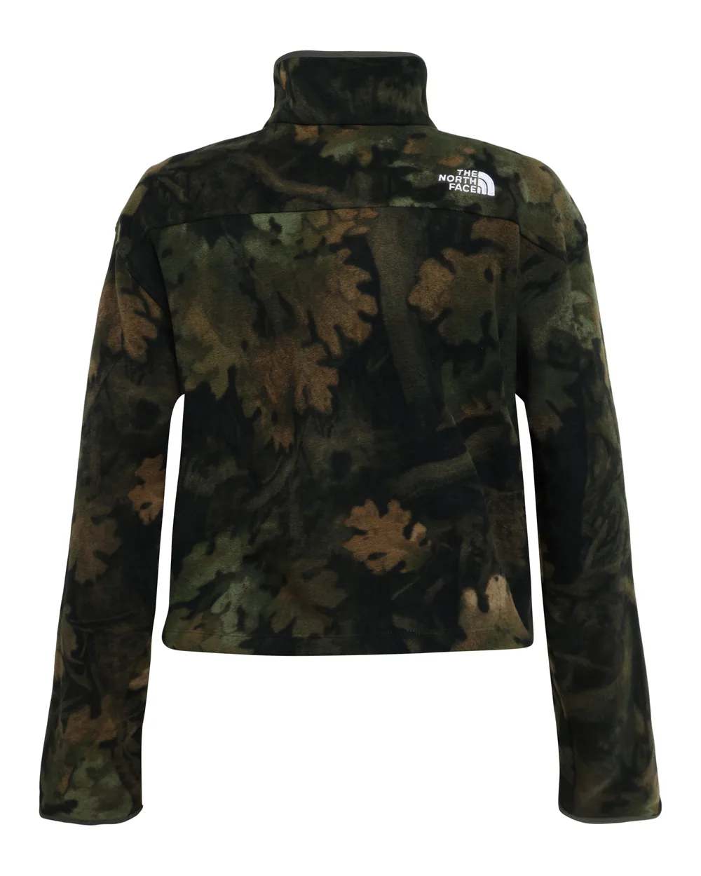 The same fleece after ghost mannequin retouching, shaped on pure white