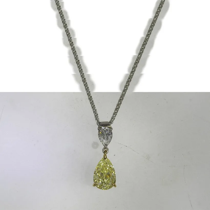 Yellow Diamond Pendant before