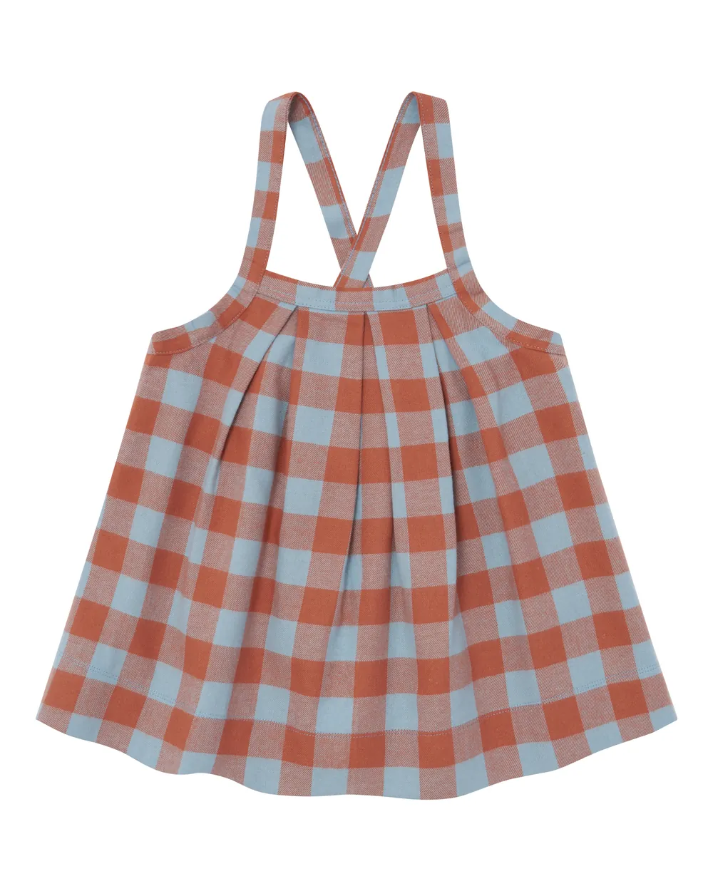 The same pinafore after retouching, cut out on pure white