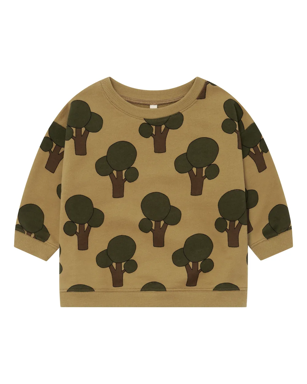 The same sweatshirt after retouching, print held and cut out on pure white
