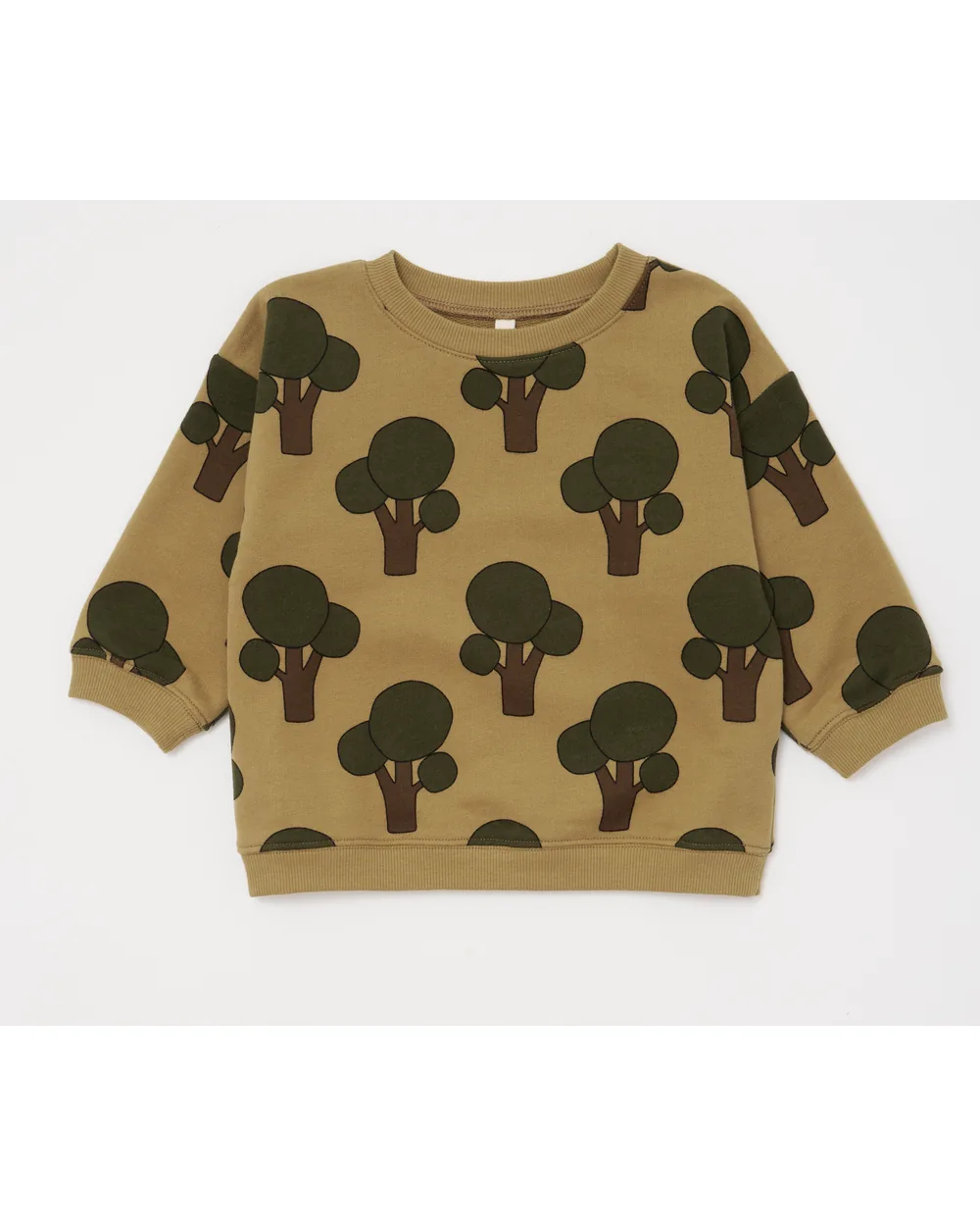 Printed sweatshirt as shot on a studio backdrop