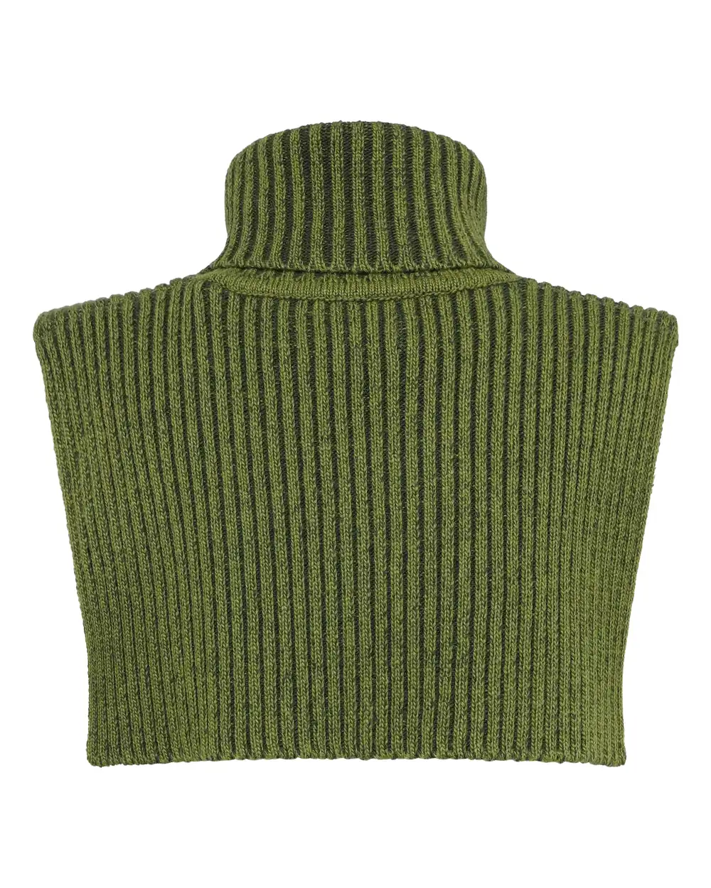 The same knit after retouching, rib texture held on pure white