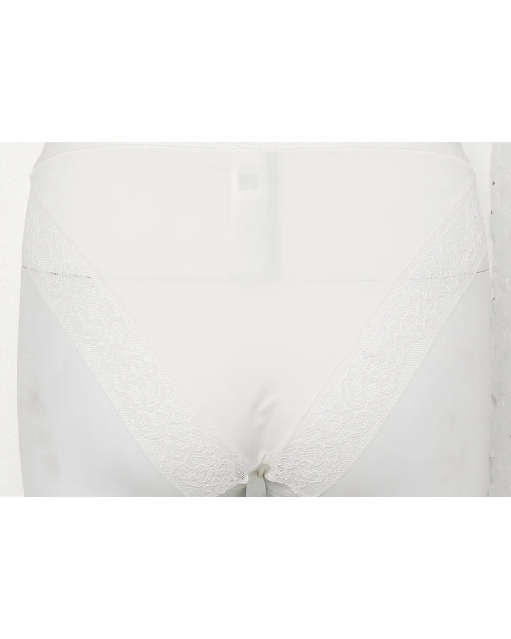 White brief as shot on a studio backdrop