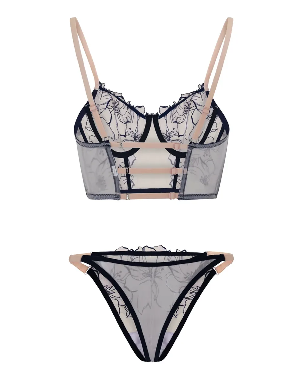 The same set after ghost mannequin retouching on pure white