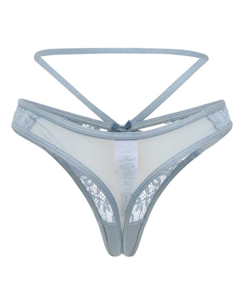 The same brief after retouching, sheer fabric held on pure white