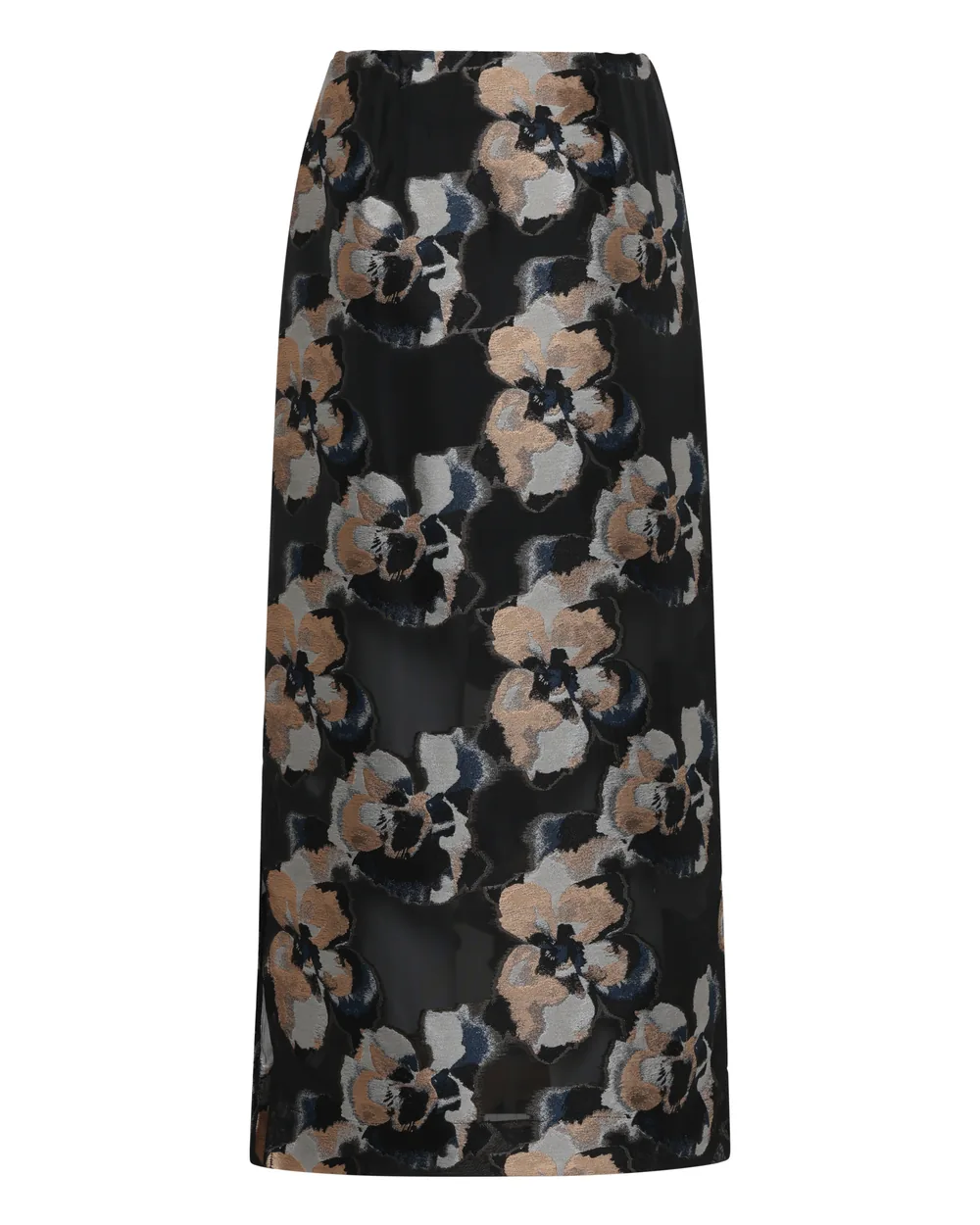 The same skirt after retouching, drape rebuilt and cut out on pure white