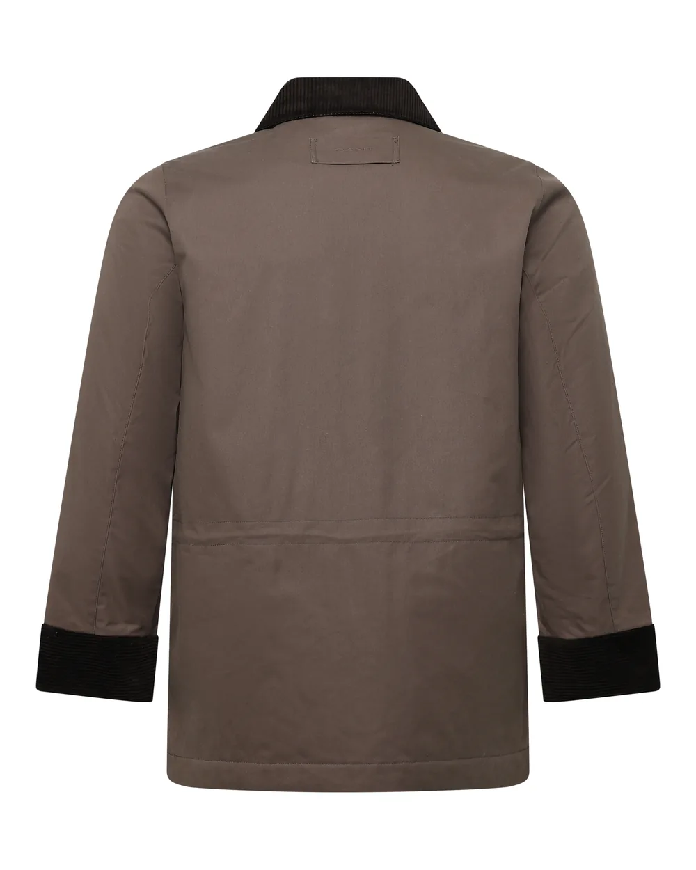 The same jacket after retouching, arms removed and shaped on pure white